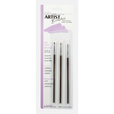 Linzer Linzer No. 000/00/0 Assorted Artist Paint Brush Set A363
